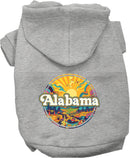 Pet Dog & Cat Screen Printed Hoodie for Small to Medium Pets (Sizes XS-XL), "Alabama Trippy Peaks"