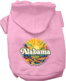 Pet Dog & Cat Screen Printed Hoodie for Small to Medium Pets (Sizes XS-XL), "Alabama Trippy Peaks"