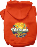 Pet Dog & Cat Screen Printed Hoodie for Small to Medium Pets (Sizes XS-XL), "Alabama Trippy Peaks"