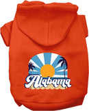 Pet Dog & Cat Screen Printed Hoodie for Medium to Large Pets (Sizes 2XL-6XL), "Alabama Coast"