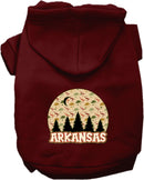 Pet Dog & Cat Screen Printed Hoodie for Medium to Large Pets (Sizes 2XL-6XL), "Arkansas Under The Stars"