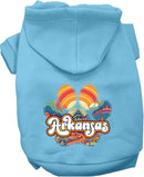 Pet Dog & Cat Screen Printed Hoodie for Small to Medium Pets (Sizes XS-XL), "Arkansas Groovy Summit"