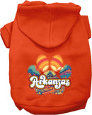 Pet Dog & Cat Screen Printed Hoodie for Small to Medium Pets (Sizes XS-XL), "Arkansas Groovy Summit"