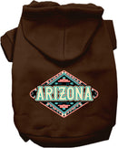 Pet Dog & Cat Screen Printed Hoodie for Small to Medium Pets (Sizes XS-XL), "Arizona Peach Aztec"