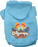 Pet Dog & Cat Screen Printed Hoodie for Small to Medium Pets (Sizes XS-XL), "California Groovy Summit"