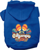 Pet Dog & Cat Screen Printed Hoodie for Small to Medium Pets (Sizes XS-XL), "California Groovy Summit"