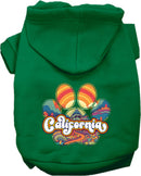 Pet Dog & Cat Screen Printed Hoodie for Small to Medium Pets (Sizes XS-XL), "California Groovy Summit"