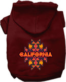 Pet Dog & Cat Screen Printed Hoodie for Medium to Large Pets (Sizes 2XL-6XL), "California Navajo Tribal"