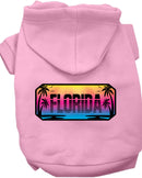 Pet Dog & Cat Screen Printed Hoodie for Medium to Large Pets (Sizes 2XL-6XL), "Florida Beach Shades"