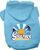 Pet Dog & Cat Screen Printed Hoodie for Small to Medium Pets (Sizes XS-XL), "Georgia Coast"