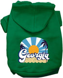 Pet Dog & Cat Screen Printed Hoodie for Medium to Large Pets (Sizes 2XL-6XL), "Georgia Coast"