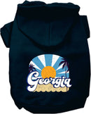 Pet Dog & Cat Screen Printed Hoodie for Small to Medium Pets (Sizes XS-XL), "Georgia Coast"