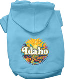 Pet Dog & Cat Screen Printed Hoodie for Small to Medium Pets (Sizes XS-XL), "Idaho Trippy Peaks"