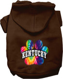 Pet Dog & Cat Screen Printed Hoodie for Small to Medium Pets (Sizes XS-XL), "Kentucky Bright Tie Dye"