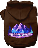 Pet Dog & Cat Screen Printed Hoodie for Small to Medium Pets (Sizes XS-XL), "Massachusetts Alpine Pawscape"
