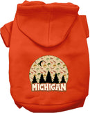 Pet Dog & Cat Screen Printed Hoodie for Small to Medium Pets (Sizes XS-XL), "Michigan Under The Stars"