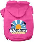 Pet Dog & Cat Screen Printed Hoodie for Small to Medium Pets (Sizes XS-XL), "Mississippi Coast"