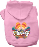 Pet Dog & Cat Screen Printed Hoodie for Small to Medium Pets (Sizes XS-XL), "Montana Groovy Summit"