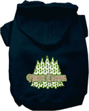 Pet Dog & Cat Screen Printed Hoodie for Small to Medium Pets (Sizes XS-XL), "North Dakota Woodland Trees"