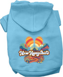 Pet Dog & Cat Screen Printed Hoodie for Small to Medium Pets (Sizes XS-XL), "New Hampshire Groovy Summit"