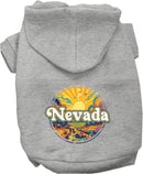 Pet Dog & Cat Screen Printed Hoodie for Small to Medium Pets (Sizes XS-XL), "Nevada Trippy Peaks"