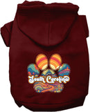 Pet Dog & Cat Screen Printed Hoodie for Small to Medium Pets (Sizes XS-XL), "South Carolina Groovy Summit"