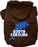 Pet Dog & Cat Screen Printed Hoodie for Small to Medium Pets (Sizes XS-XL), "South Carolina Blue Dolphins"