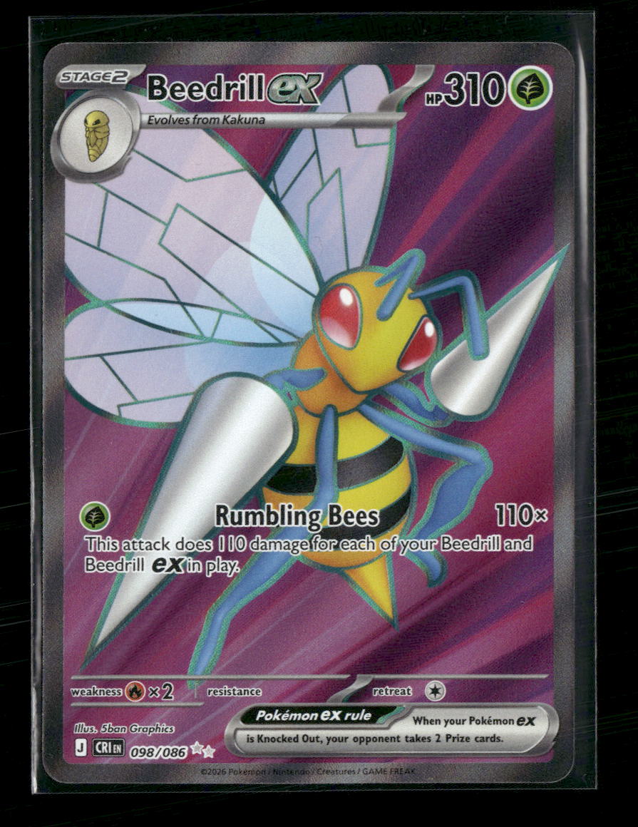 pokemon beedrill card value - Neo Discovery 18/75 Colorless Swarming Sting This attack does 50 damage to 1 of your opponents Pokmon for each of your Beedrill V in play Beedrill 017/102 - 1st Edition