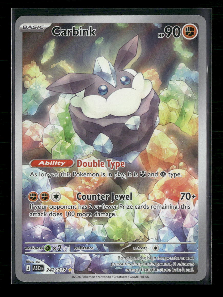 carbink pokemon card value ME: Ascended Heroes #242/217 – Ralphie's Funhouse Color: 🟢⚪🔵⚫ Growth (GWUB) Gen1Collector Pokémon Placeholder Cards Pack Options::Lugia and put them into