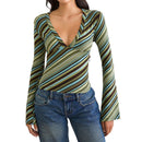 Summer New Sexy Trendy Cool Deep-V Neck Long Sleeves
