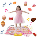 Cake Dance Mat for Kids Electronic Music Dance Pad with 6 Modes Built-in Music Adjustable Volume Optimal Gift for Boys Girls Aged 3+ Years Old