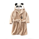 Flannel lace hooded bathrobe