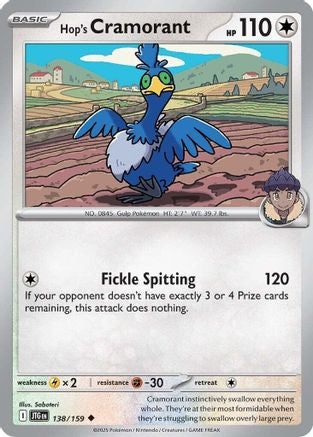 Hop's Cramorant 138/159 - SV09 Journey Together Reverse Holofoil