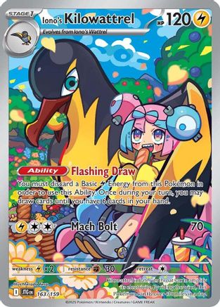 Iono's Kilowattrel 163/159 - SV09 Journey Together Holofoil