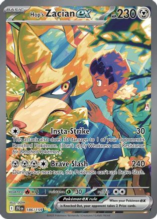 Hop's Zacian ex 186/159 - SV09 Journey Together Holofoil
