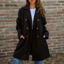 Notch-lapel Double-breasted Wool Coat