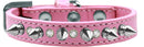 Pet and Dog Spike Collar, "Clear Crystals & Silver Spikes”