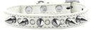 Pet and Dog Spike Collar, "Clear Crystals & Silver Spikes”