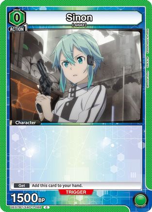 Sinon (088) (Box Topper Foil) (UE07BT/SAO-1-088) - UE07BT Sword Art Online Foil