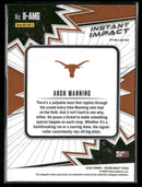 2025 Panini Prizm Draft Picks Instant Impact Gold Ice Arch Manning #II-AMG