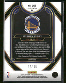 2024-25 Panini Select Blue Disco Prizm Stephen Curry #/25 #209