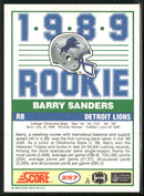 1989 Score Barry Sanders Rookie #257