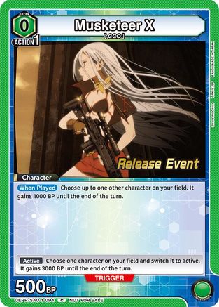 Musketeer X (UEPR/SAO-1-094) - UE07BT Sword Art Online Release Event Cards