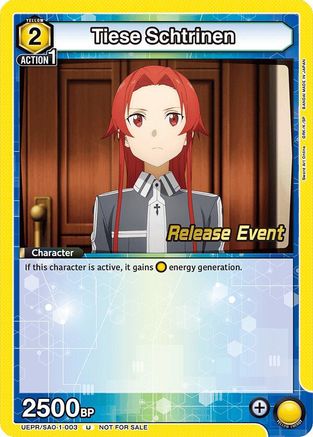 Tiese Schtrinen (UE07BT/SAO-1-003) - UE07BT Sword Art Online Release Event Cards