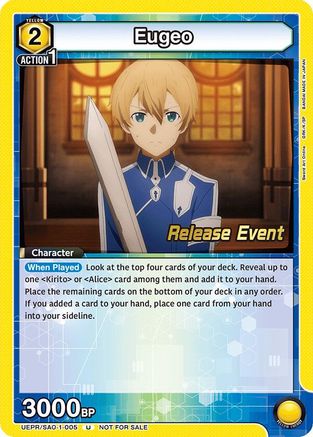 Eugeo (005) (UEPR/SAO-1-005) - UE07BT Sword Art Online Release Event Cards