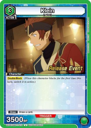 Klein (072) (UEPR/SAO-1-072) - UE07BT Sword Art Online Release Event Cards