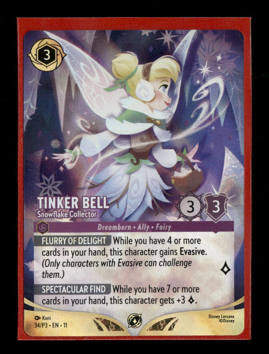 Disney Lorcana Promo Cards Tinker Bell - Snowflake Collector #34