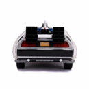 Back to the Future Part III die-cast 1:24 scale "Hollywood Rides" light-up DeLorean Time Machine