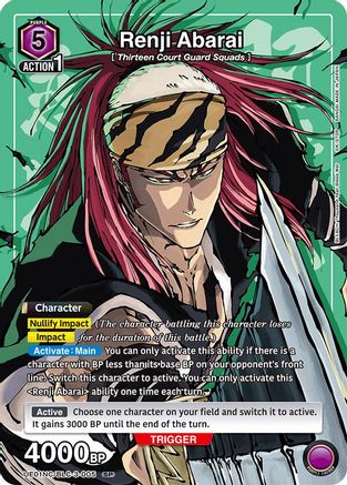 Renji Abarai (UE01NC/BLC-3-005) - UE01NC New Card Selection BLEACH ThousandYear Blood War Foil