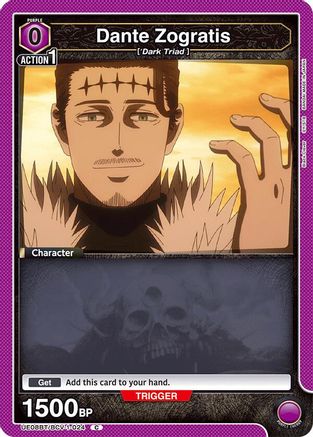 Dante Zogratis (024) (Box Topper Foil) (UE08BT/BCV-1-024) - UE08BT Black Clover Foil